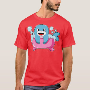 T-shirt Dauphin sur baignoire