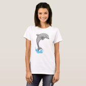T-shirt Dauphin sur l'eau (Devant entier)