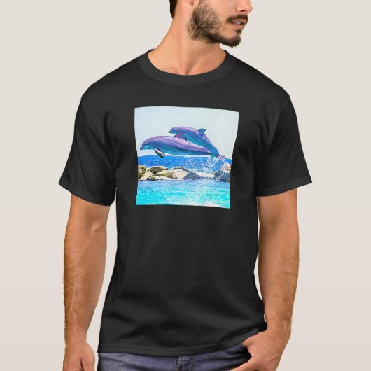 T-shirt Dauphins de l'Atlantique à bec (Devant)