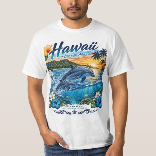 T-shirt dauphins d'Hawaii (Devant)