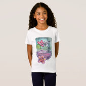 T-Shirt Dauphins et orchidées (Devant entier)