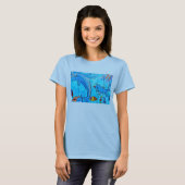 t-shirt dauphins et poissons tropicaux (Devant entier)