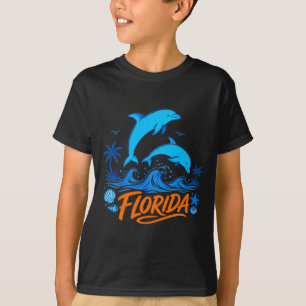 T-shirt Dauphins floride masculine conception de vagues oc