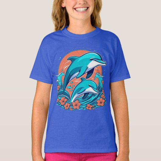 T-shirt dauphins mignons (Devant)