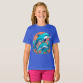 T-shirt dauphins mignons (Devant entier)