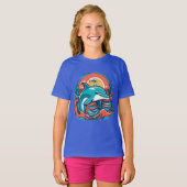 T-shirt dauphins mignons (Devant entier)