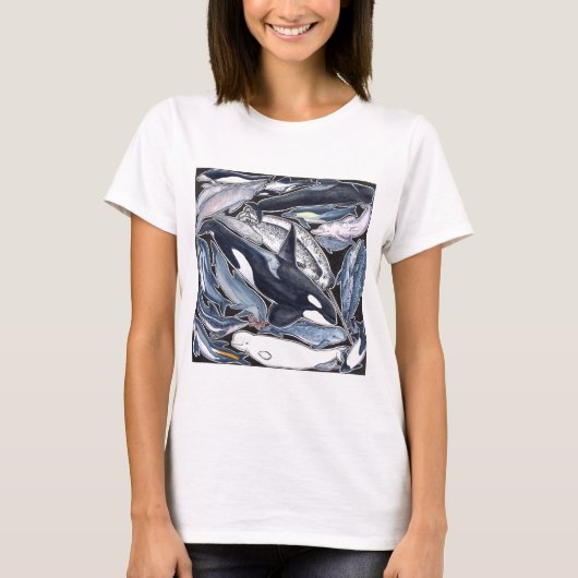 T-shirt Dauphins, orques, belugas et narvales (Devant)