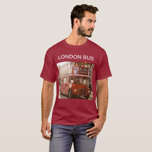 T-shirt d'autobus de Londres (Devant entier)
