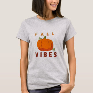 T-shirt d'automne Citrouille Mignonne – Vibrations