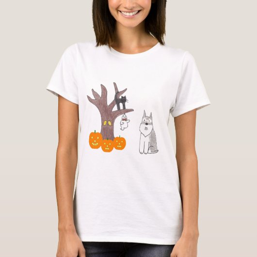 T-shirt d'automne de Schnauzer (Devant)
