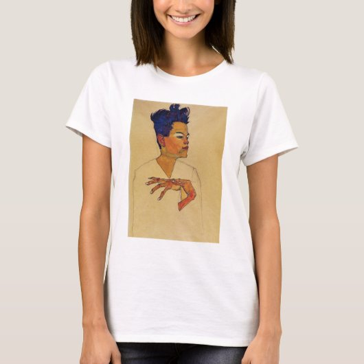 T-shirt d'autoportrait d'Egon Schiele (Devant)