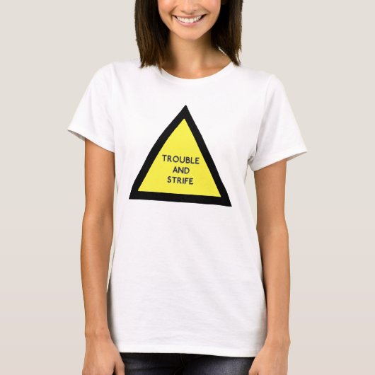 T-shirt d'avertissement de problème et de (Devant)