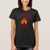 T-shirt d'avertissement inflammable (Devant)