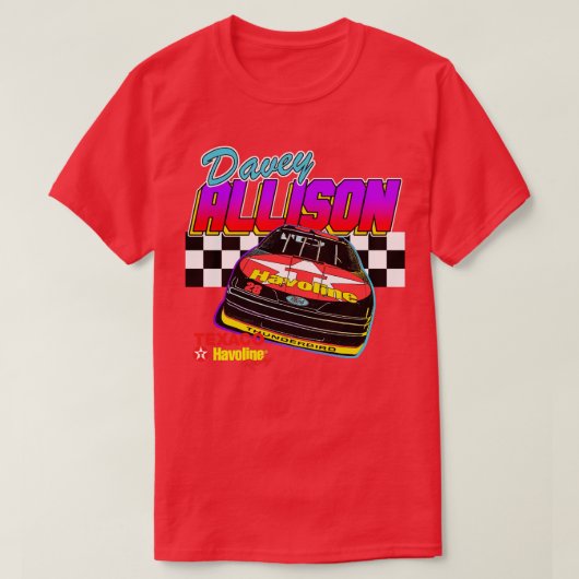 T-shirt Davey Allison Havoline Retro NasDesign (Design devant)