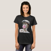 T-shirt David Blown Gum rose (Devant entier)