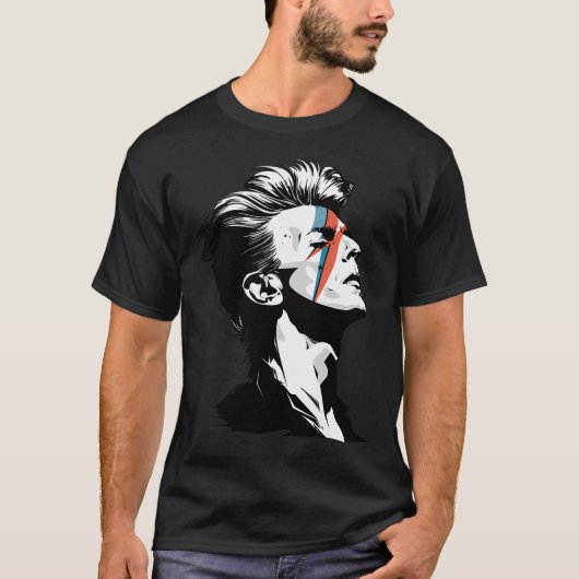 T-shirt David Bowie STARMAN art vectoriel (Devant)
