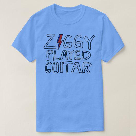 T-shirt David BowieZiggy Lecture Guitare Croquis Lyrique 6 (Design devant)