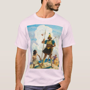 T-shirt David et Goliath, 1940 par Newell Convers Wyeth