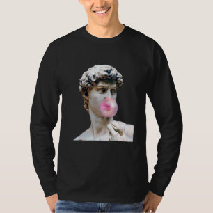 T-shirt David Michelangelo Chewing Bubble Gum Statue Homme