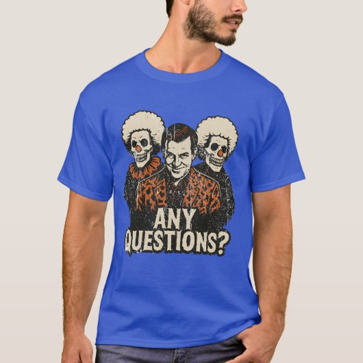 T-shirt David S. Pumpkins - Des questions (Devant)