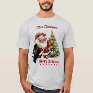 T-shirt Davidson Scottie Dog Noël Personnalisé