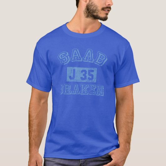 T-shirt d'avion de chasse de Saab Draken (Devant)