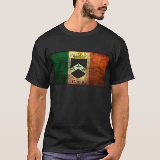T-shirt Davis Crest Drapeau Irlandais (Devant)
