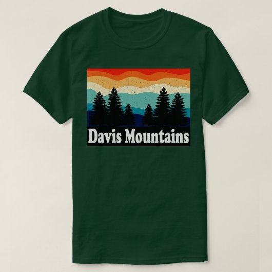 T-shirt Davis Mountains State Park Texas Retro (Design devant)