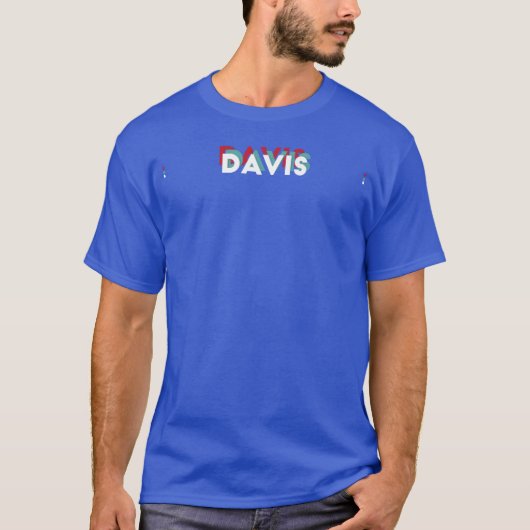 T-shirt Davis Nom Drôle Nom Davis thème des années 80 (Devant)