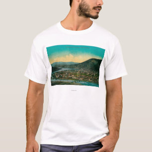 T-shirt Dawson, vue de ville de territoire de l'Alaska le