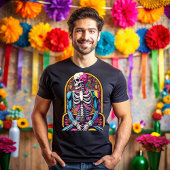 T-shirt Day of the dead, Elegance never fades