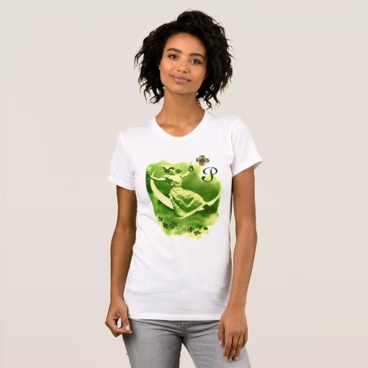 T-SHIRT DAY PATRICK'S DAY LUNE LADY AVEC MONOGRAM SHAMROCK (Devant entier)