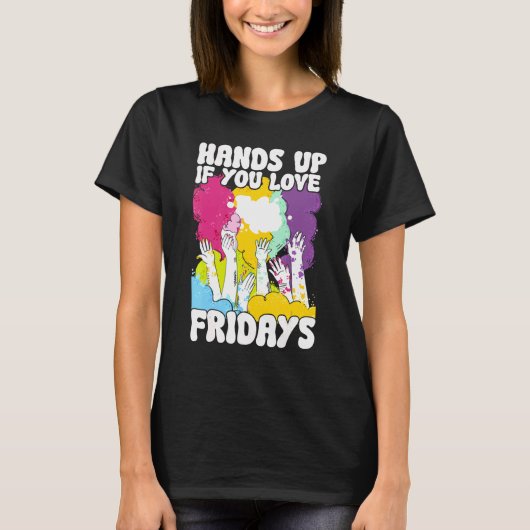 T-shirt DAYS of the WEEK series FRIDAY distressed FriYay T (Devant)