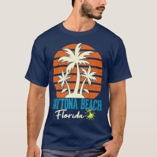 T-shirt Daytona Beach Florida Palm Trees Orange Sunset