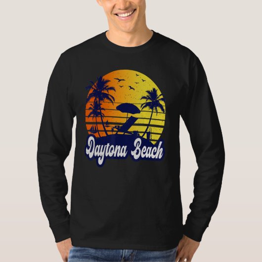 T-shirt Daytona Beach Florida Sunset Beach Retro (Devant)