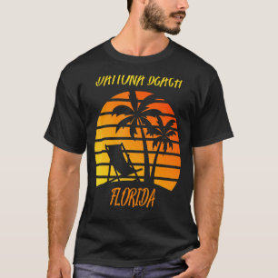 T-shirt Daytona Beach Floride Retro Coucher de soleil Palm