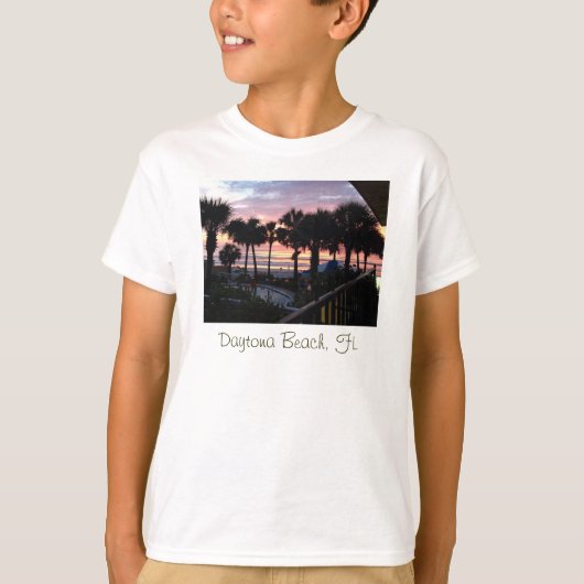 T-shirt Daytona Beach, lever de soleil de FL (Devant)