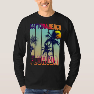 T-shirt Daytona Beach Palm Tree de style Vintage rétro