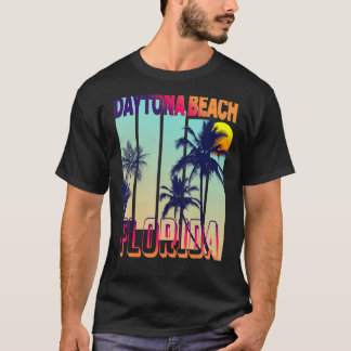 T-shirt Daytona Beach Palm Tree de style Vintage rétro