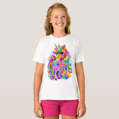 T-shirt Dazzling Rainbow Unicorn Délice, cadeau d'annivers (Devant entier)