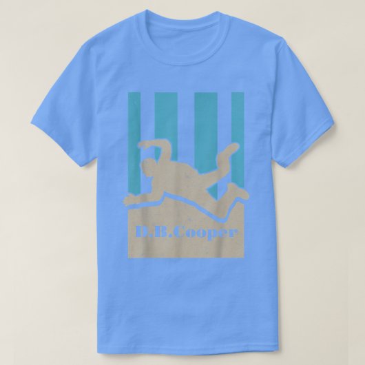 T-shirt DB Cooper cool mystère non résolu rétro université (Design devant)