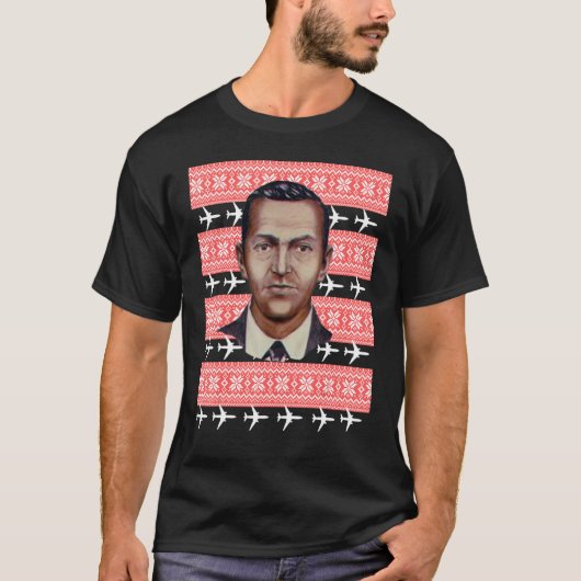 T-shirt DB Cooper Ugly Christmas Sweater High Jacker Plane (Devant)