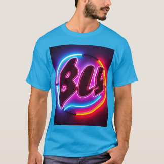 T-Shirt DC bleu Design Néon