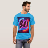 T-Shirt DC bleu Design Néon (Devant entier)