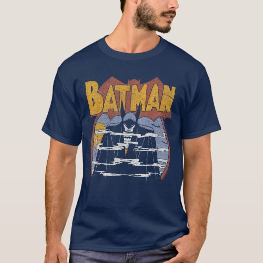 T-shirt DC Comics Batman Foggy Unise Grey Small Short Slee (Devant)