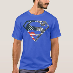 T-shirt DC Comics Superman Drapeau Américain Camo Logo