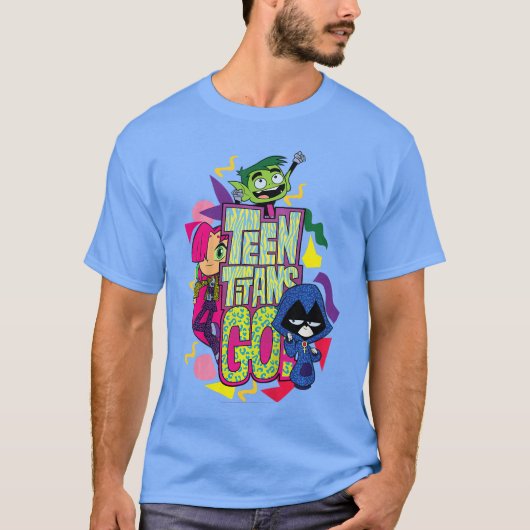 T-shirt DC Comicseenitans Go Patterned Portrait friend (Devant)