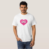 T-shirt DC Hot Pink Heart - J'aime DC (Devant entier)