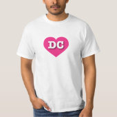 T-shirt DC Hot Pink Heart - J'aime DC (Devant)