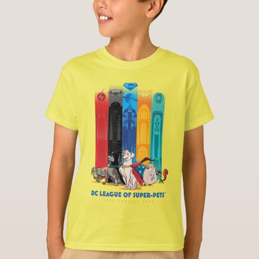 T-shirt DC League of Super-Pets Metropolis Towers (Devant)